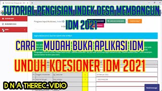 CARA CEPAT PENGISIAN IDM Indeks Desa Membangun 2021 [upl. by Scholz]