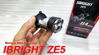 Review Mini Projector IBRIGHT ZE5 [upl. by Clareta]