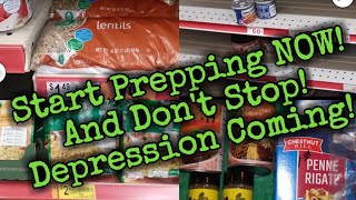 Start Prepping NOW Prepper pantry weekly budget haul 25great depression coming soon [upl. by Aleel]