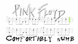 Pink Floyd  Comfortably Numb 🔴 Drum Notation  Tutorial chamisdrums Bass Tabs on ChamisBass [upl. by Boleyn]