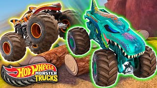 Hot Wheels Monster Trucks Mega Mountain Challenge [upl. by Healey]