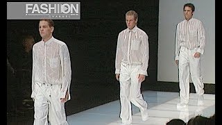 GIORGIO ARMANI EMPORIO ARMANI Menswear Spring Summer 2000 Milan  Fashion Channel [upl. by Aerdied153]