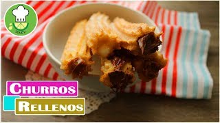 COMO HACER CHURROS RELLENOS RECETA FACIL  CHURROS MEXICANOS [upl. by Dorella]