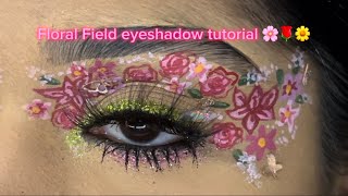 Floral Field eyeshadow tutorial 🌸🌹🌼 [upl. by Wilbert]