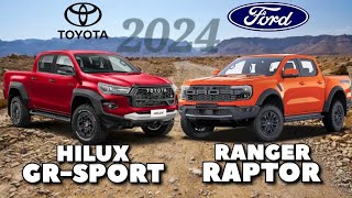 2024 TOYOTA HILUX GRS vs 2024 FORD RANGER RAPTOR [upl. by Filia962]