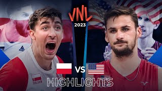 POLAND vs USA  FINAL Highlights  Mens VNL 2023 [upl. by Sundstrom]