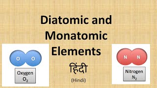 Diatomic And Monatomic elements in Hindi [upl. by Coraline]