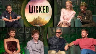 WICKED cast generic interviews Ariana grande Cynthia Erivo Jonathan Bailey Jeff goldblum [upl. by Krantz]