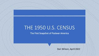 The 1950 US Census The First Snapshot of PostWar America [upl. by Breen]