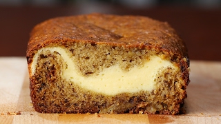 CheesecakeFilled Banana Bread [upl. by Solohcin]