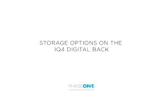 Support  Storage options on the IQ4 Digital Back  Phase One [upl. by Booker]