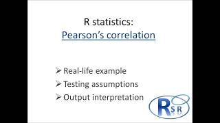 R  Pearsons correlation test [upl. by Perron]