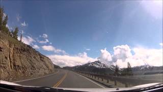 Tower Falls to Canyon Village Drivelapse Yellowstone National Park [upl. by Melgar]