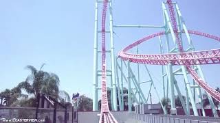 Xcelerator Front Seat POV OnRide Knotts Berry Farm California Roller Coaster [upl. by Enwahs]