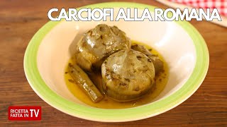 CARCIOFI ALLA ROMANA di Benedetta Rossi  Ricetta TV Fatto in Casa per Voi [upl. by Miko759]