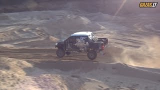 Dakar rally 2015 Benediktas Vanagas first tests with Toyota Hilux in quarry [upl. by Aislehc]