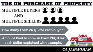 Example in Case of Multiple Buyers and Multiple Sellers Form 26QB  BY CA JAGMOHAN [upl. by Aicenav885]