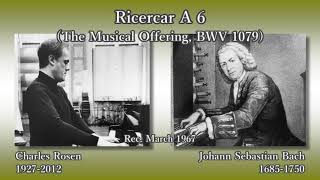 Bach Ricercar A 6 The Musical Offering C Rosen 1967 バッハ 6声のリチェルカーレ ローゼン [upl. by Enner]