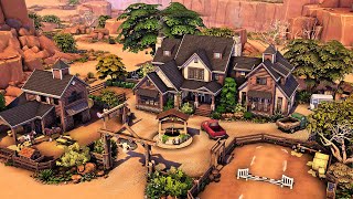 Huge Family Horse Ranch  The Sims 4 Horse Ranch Speed Build [upl. by Isac874]