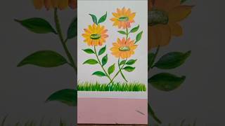 Calming yellow Daisy drawing🌼🌼🌼🌼🌼art flowerartshortsvideo [upl. by Nylavad497]