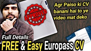 Download FREE Europass CV Online  How to Make Europass CV Easily  How to Create Europass CV [upl. by Justin]