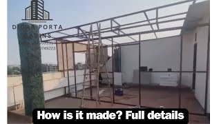 Luxury porta cabin on terrace  How is it made Full details  Prefab room  Call at 9810749223📞 [upl. by Aihsemak]