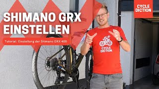 Shimano GRX 400 richtig einstellen  Schaltwerk und Umwerfer einstellen [upl. by Nicram734]