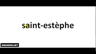 How to pronounce Saint Estèphe [upl. by Ednew]