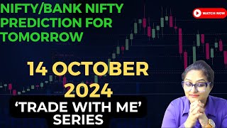 NiftyBank Nifty Prediction in stock market  14 October I बाज़ार कहाँ जाएगा TECHNICAL ANALYSIS [upl. by Helve]