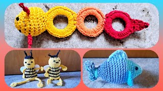 Amigurumi Fisch Bienen Babyrassel  Julebuergerfee [upl. by Kenweigh374]