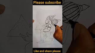 Jay hanumanhanumana Ji drawing video hanumana chalisha song lord bajarang bali trending drawing [upl. by Kcireddor]