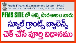 HOW TO CHECK SCHOOL GRANTS BALANCE IN PFMS SITE PFMS ACCOUNT SCHOOL GRANTS BALANCE CHECKING PROCESS [upl. by Abihsot92]