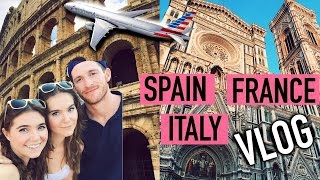 Spain France Italy  TRAVEL VLOG [upl. by Esidnac]