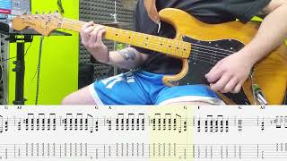 Talking Heads  Psycho Killer GUITAR COVER  PLAY ALONG TAB  SCORE [upl. by Nevek]