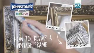 How To Revive a Vintage Frame with Johnstones Metallic Paint  Silver  BampM Stores [upl. by Hafinah]