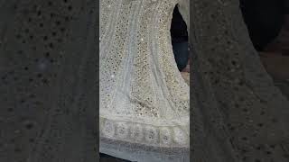 Pakistani wedding dress chikankari with kamdani and gota work pishwas pishwasdress pakistanibridal [upl. by Ruddie]