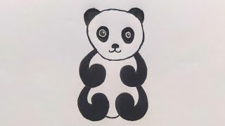 How To Draw A Panda🐼 Easy Panda Drawing [upl. by Sunday827]