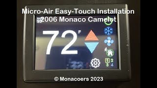 MicroAir EasyTouch RV357 Thermostat Installation [upl. by Mathian]