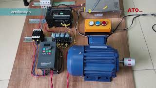 How to control a 3phase motor with PLC amp VFD  Delay program amp interlock [upl. by Itsirhc]