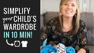 Simplify your childs wardrobe in 10 min trick 2018 Minimalist Family Life [upl. by Enialahs889]