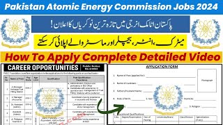 Fuel Your Future Pakistan Atomic Energy Commission PAEC New Jobs 2024  Apply Now [upl. by Hubie]