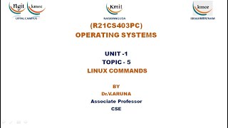 UNIT 1 LINUX COMMANDS [upl. by Eob]