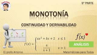 Cómo estudiar la CONTINUIDAD y DERIVABILIDAD de una función a TROZOS con PARÁMETROS paso a paso [upl. by Natloz]