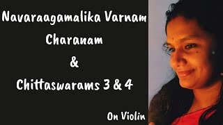 Navaraagamaalika Varnam  Charanam Kamboji Chittaswarams 3  Mohaam and 4  Shree [upl. by Eupheemia]