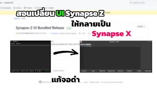 วิธีเปลี่ยน UI Synapse Z เป็น Synapse X แก้ปัญหารันเเล้วจอดำ [upl. by Renny628]