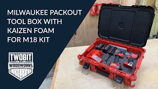 Organizing a Milwaukee Packout Tool Box with Kaizen Foam  DIY Shop Project [upl. by Muhcan]