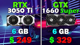 RTX 3050 Ti Vs GTX 1660 Super  12 Game benchmark in 4K [upl. by Hesky]