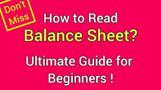 Ultimate Guide of Balance Sheet  What is Balance Sheet How to read Balance Sheet from Moneycontrol [upl. by Keligot86]