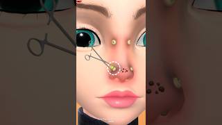 Nose Piercing Infection Care ASMR youtubeshorts shortsvideo viralvideo shorts asmr cartoon [upl. by Adrahs]