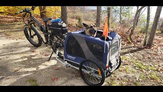 First ride in the DoggyHut Pet Trailer [upl. by Illona]